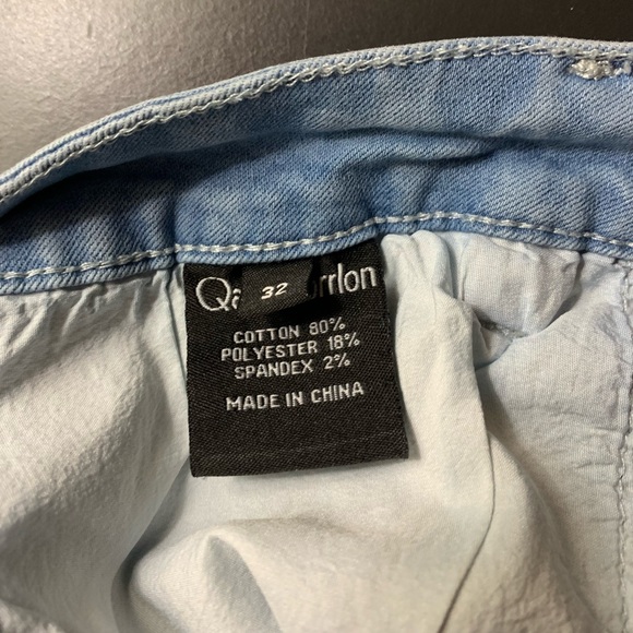 Qazel Vorrlon Men's Blue Skinny Jeans Stretch Washed Slim Fit Pencil Pants - Picture 12 of 13